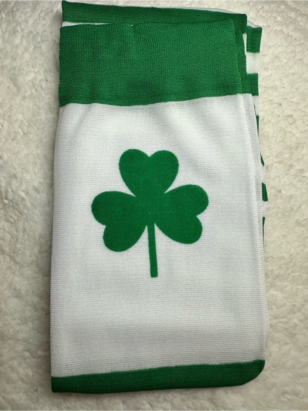 Green Striped Clover Over-the-Knee Socks - Picture 4 of 4
